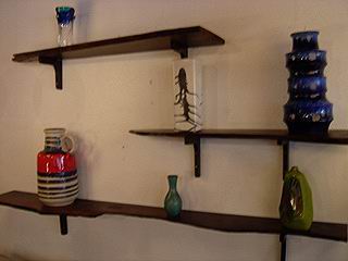 (3) Set Vintage Rosewood George Nakashima Style Shelves
