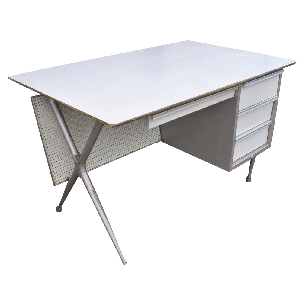 48 inch Raymond Loewy Brunswick 4 drawer vintage office desk