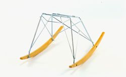 Mid-century style rocker base for chairs, suitable as a replacement or upgrade for vintage rocking furniture.