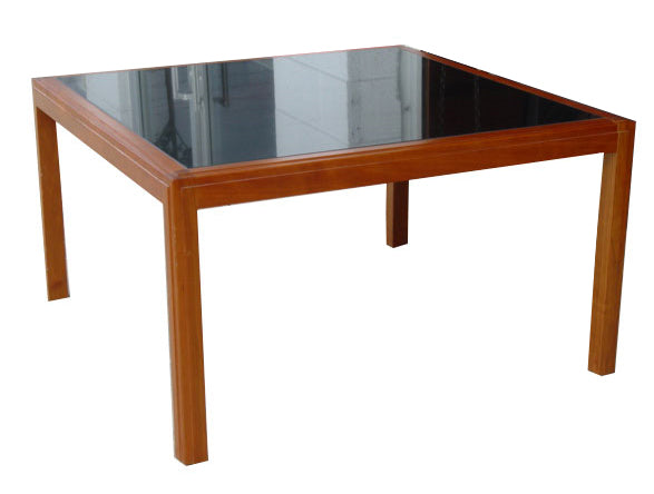 Vintage black granite table with minimalist modern design