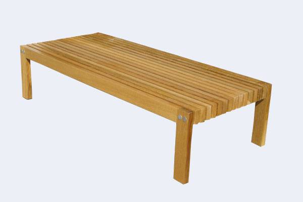 5ft George Nelson Style Vintage Slatted Wood Bench