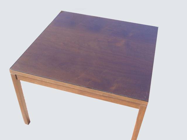 Steelcase square coffee table with glass top, modern office furniture