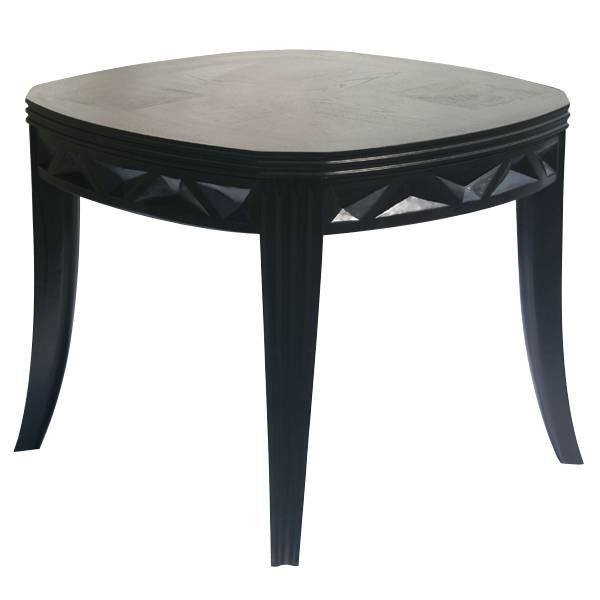 Ebonized wood occasional table in mid century style