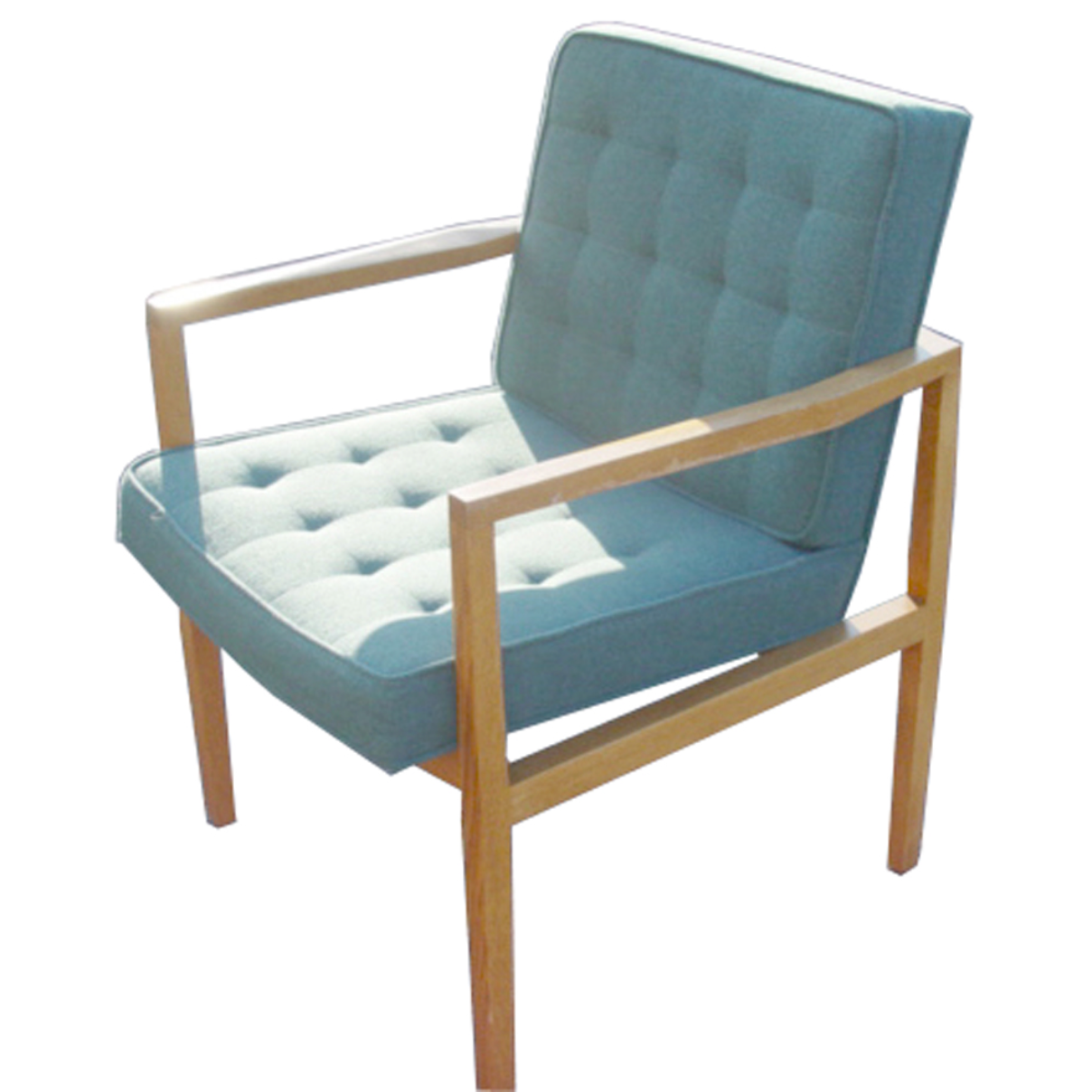 Knoll Vincent Cafiero Sage Green Lounge/Side Chairs, characterized by their distinctive silhouette and inviting comfort. These chairs add sophistication to any room while providing a cozy spot for relaxation.