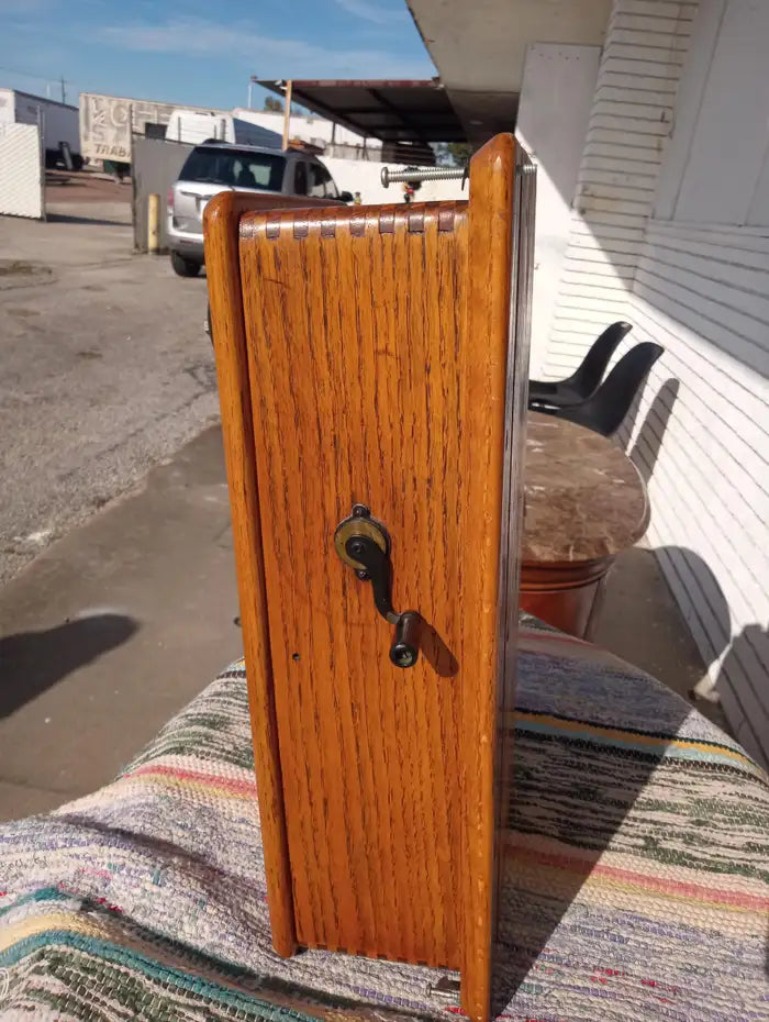 Antique Oak Wall Phone