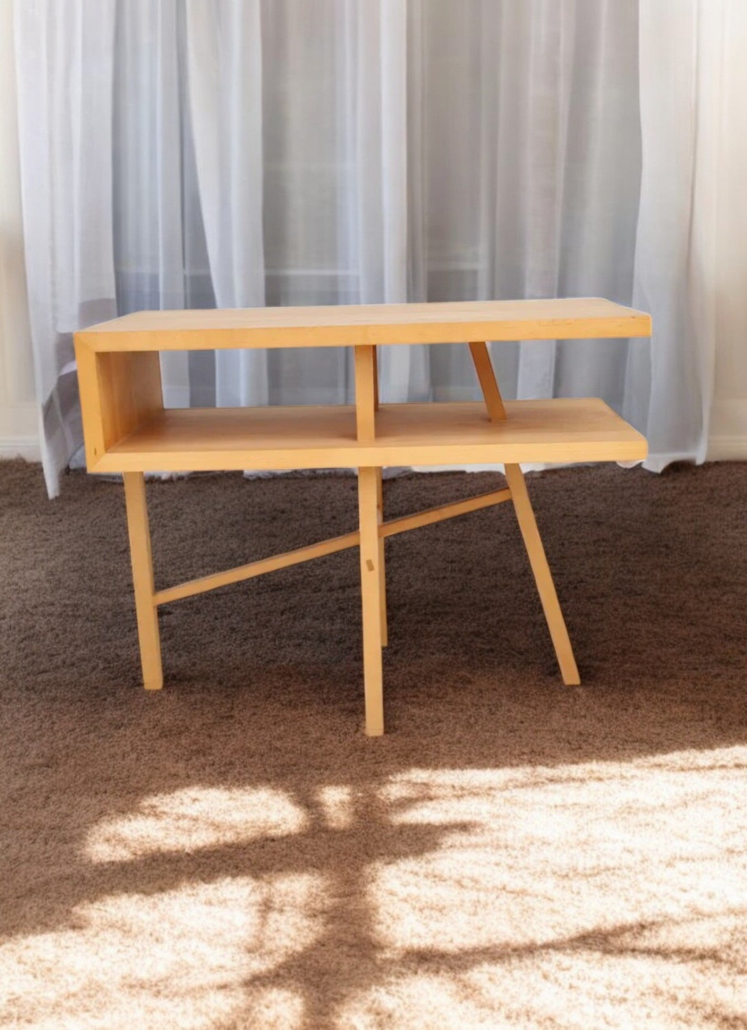 Richard Meier maple rectangular occasional table