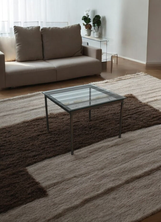 Nicos Zographos Bronze Base Coffee Table w/ Glass top