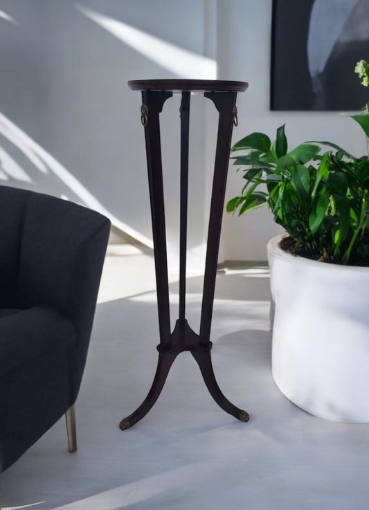 Regency style pedestal with brass accents