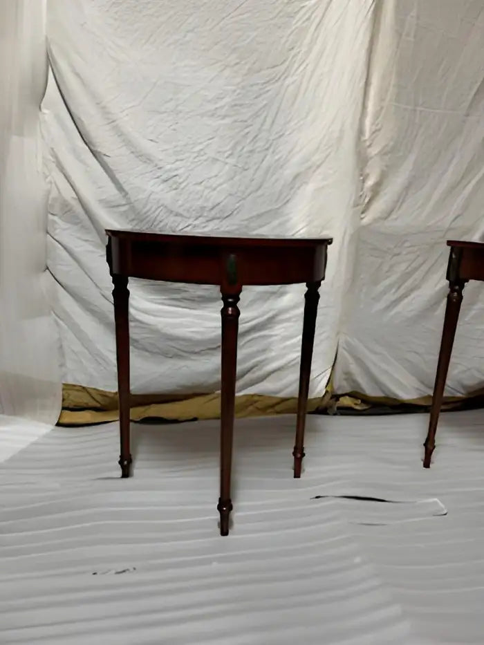 Set of 2 Half moon contemporary console tables