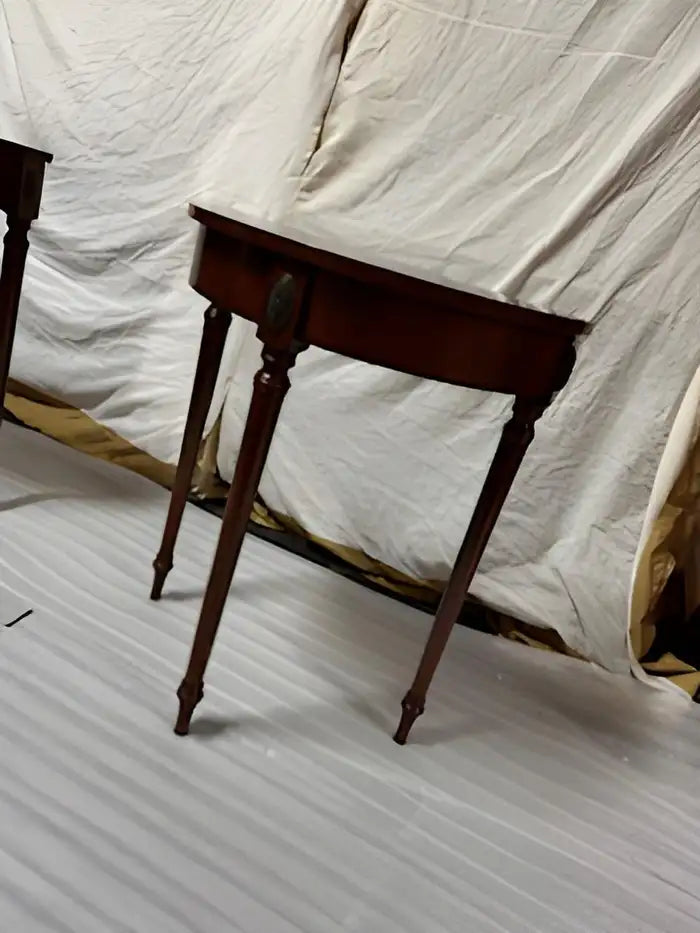 Set of 2 Half moon contemporary console tables