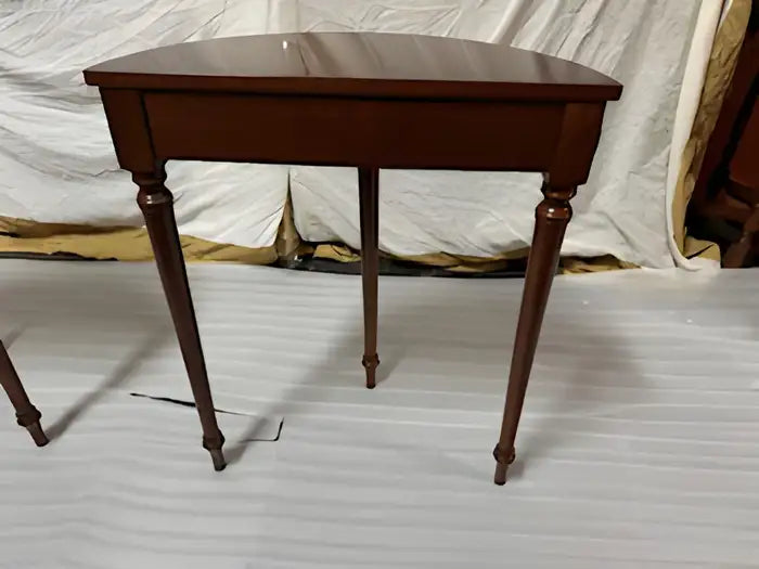 Set of 2 Half moon contemporary console tables