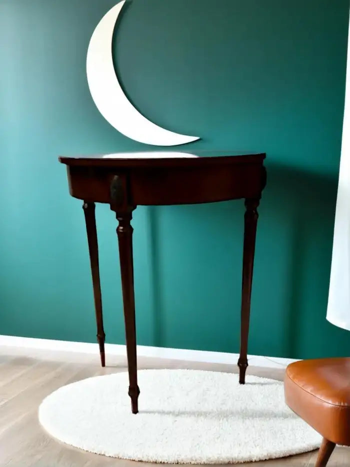 Set of 2 Half moon contemporary console tables