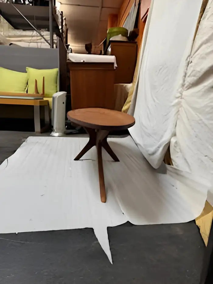 Sculptural Mid century modern solid walnut coffee table