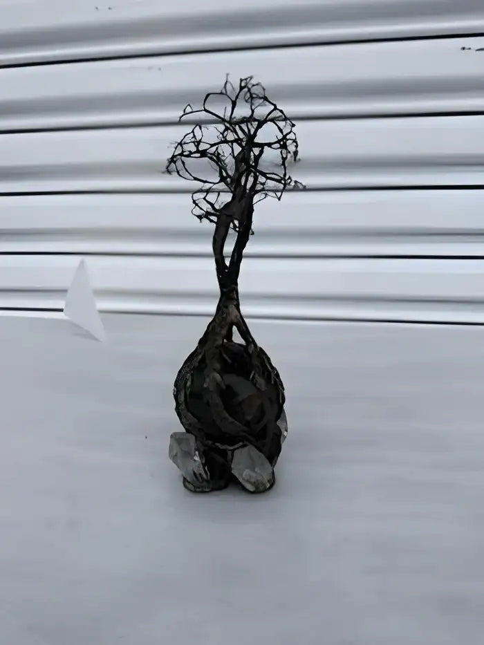 Wire tree of life medal sculpture