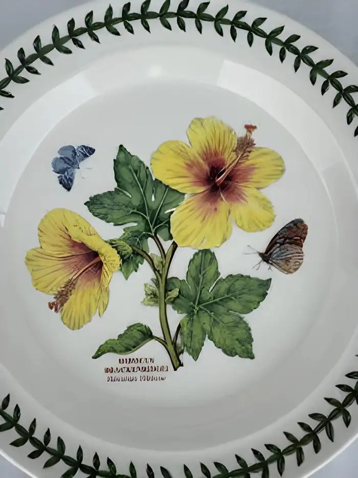 Lot of six portmeirion plates exotic botanic garden