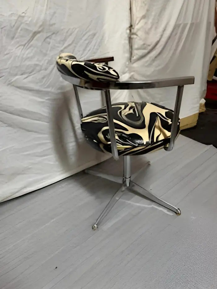 Vintage chrome swivel chair