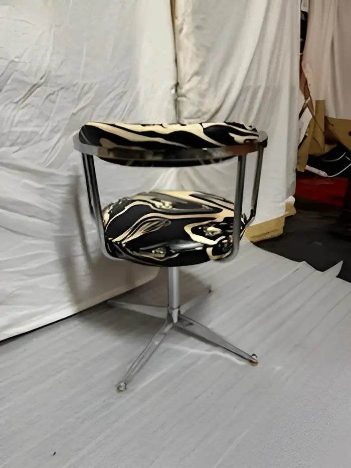 Vintage chrome swivel chair