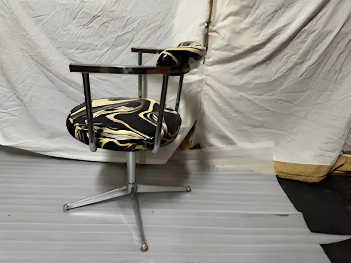 Vintage chrome swivel chair