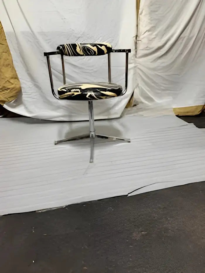 Vintage chrome swivel chair