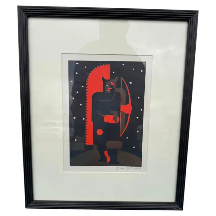 1934 modernist silkscreen print abstract wall art