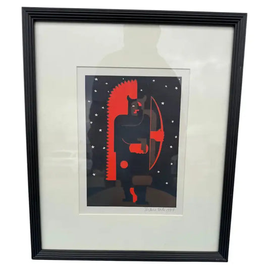 1934 modernist silkscreen print abstract wall art
