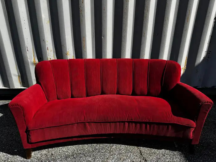 Channel back sofa Scandinavian interior style