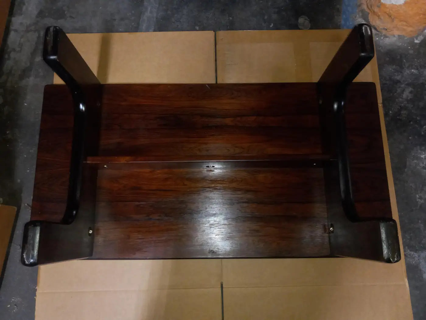 40" Veneer Brazilian Rosewood Coffee Table in the Style of Sergio Rodriques