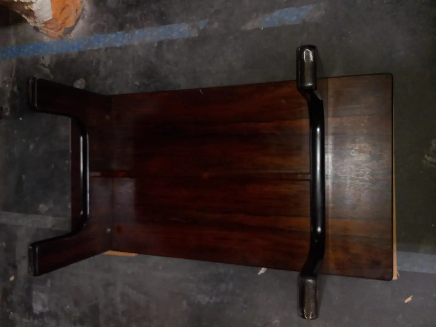 40" Veneer Brazilian Rosewood Coffee Table in the Style of Sergio Rodriques
