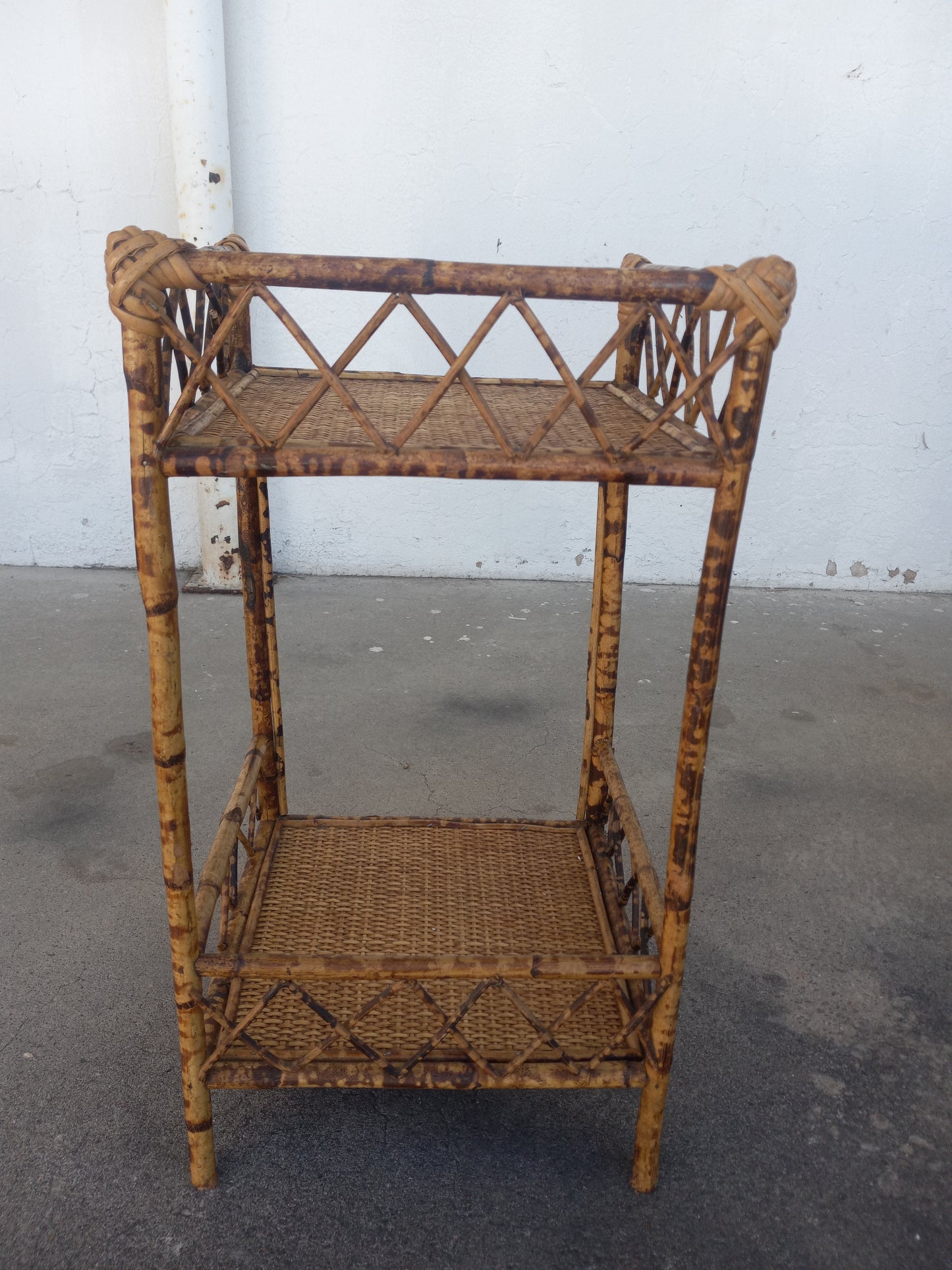 Eco-friendly bamboo accent table with tropical style