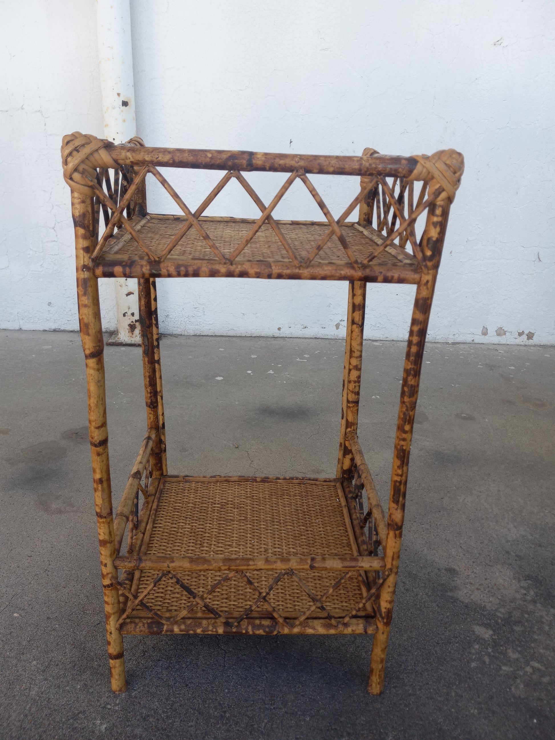Eco-friendly bamboo accent table with tropical style
