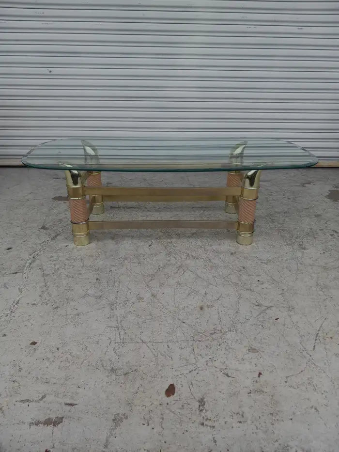 Tommaso Barbi style Italian faux tusk coffee table