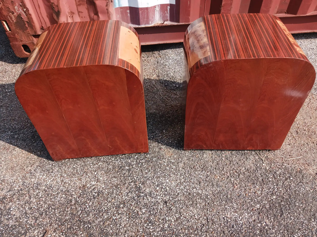 Art Deco Bentwood 3 Drawer Nightstands