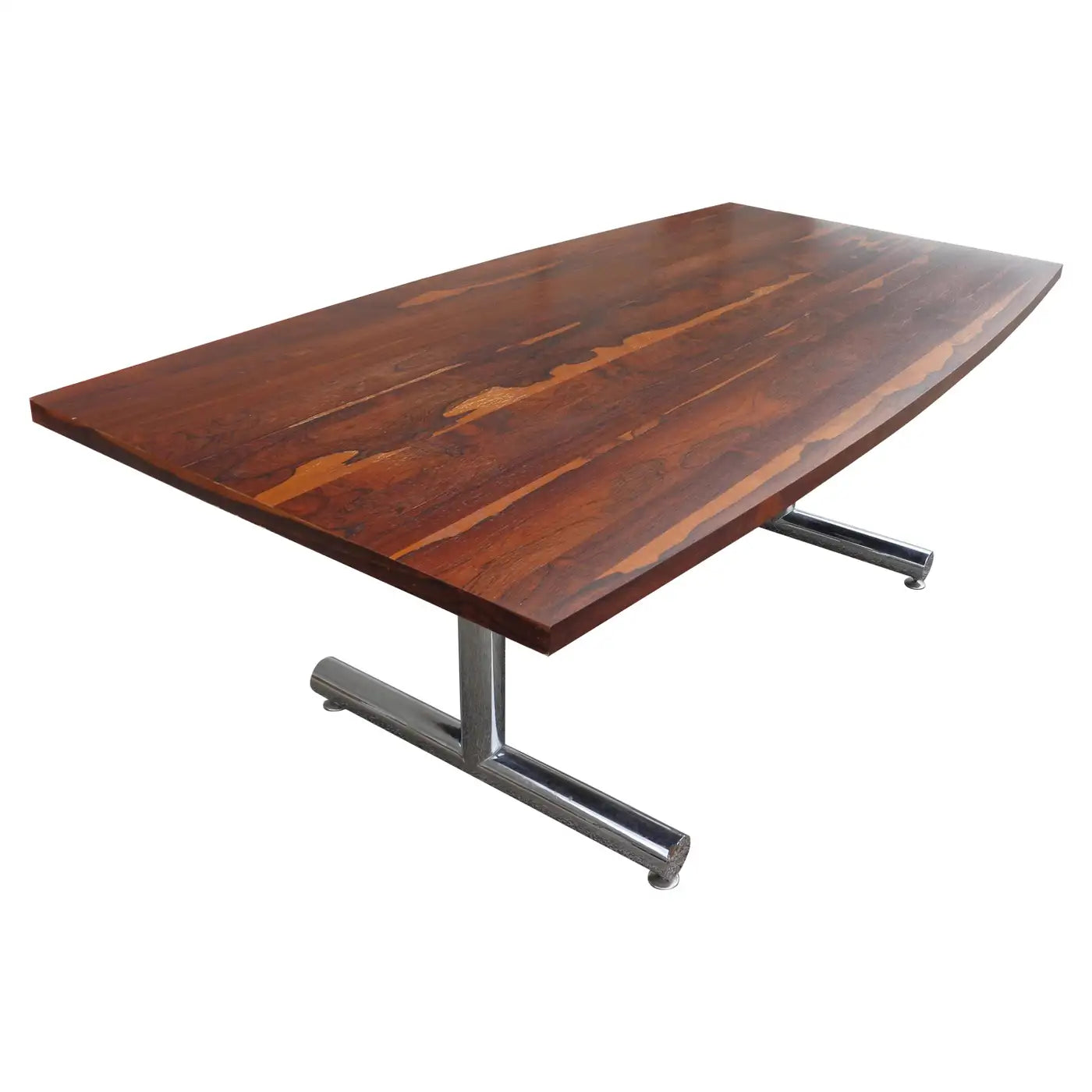 Rosewood Chrome Table Desk by Tim Bates for Pieff Furniture