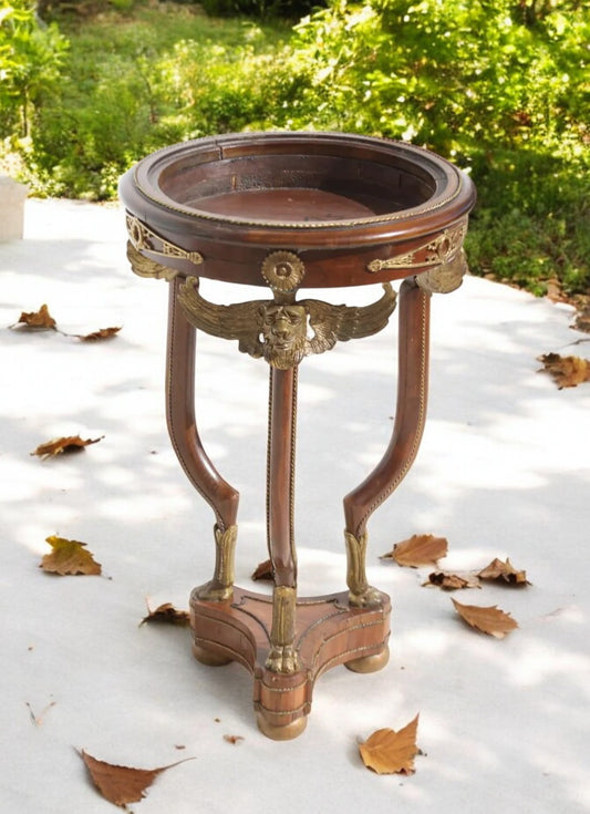Art Deco pedestal with intricate bronze ormulu details