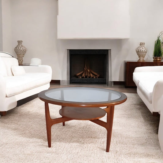 32″ Round Mid Century Coffee table