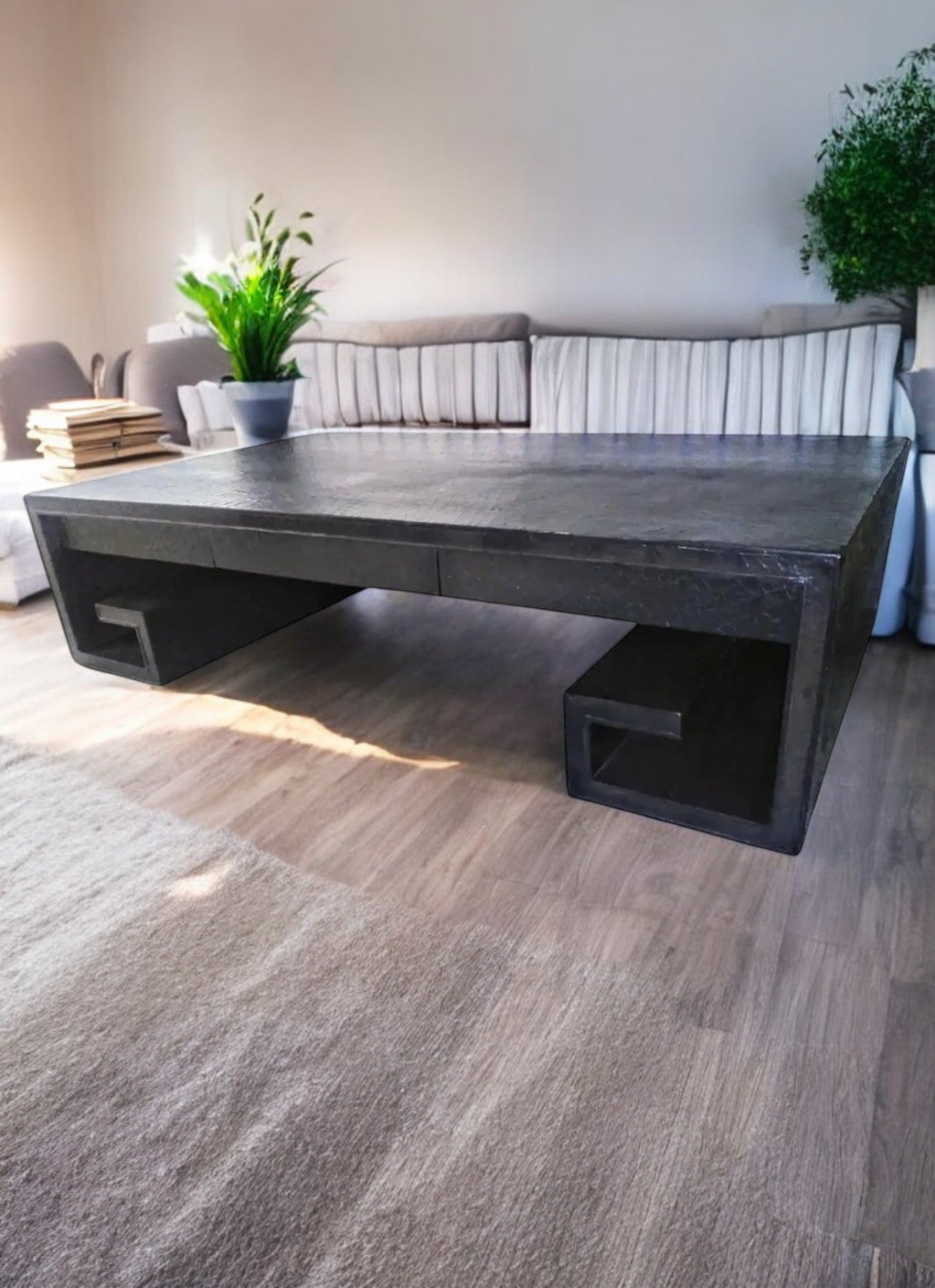 Thomas Pheasant coffee table with crackle finish