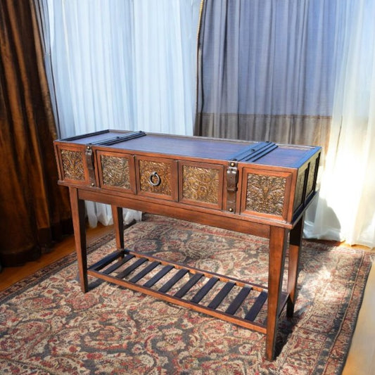 48 inch wood console table desk