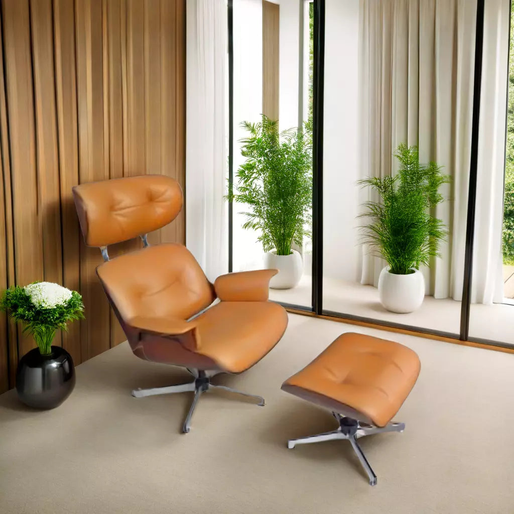 Vintage Plycraft Lounge Chair and Ottoman