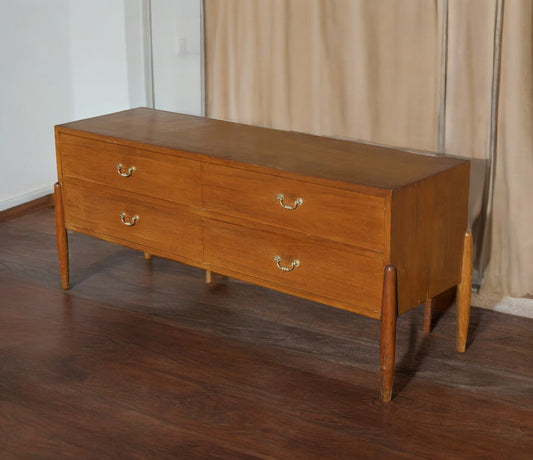 59″ mid century modern Danish walnut cabinet dresser from Metro Retro Furniture