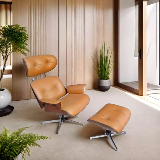 Vintage Plycraft Lounge Chair and Ottoman