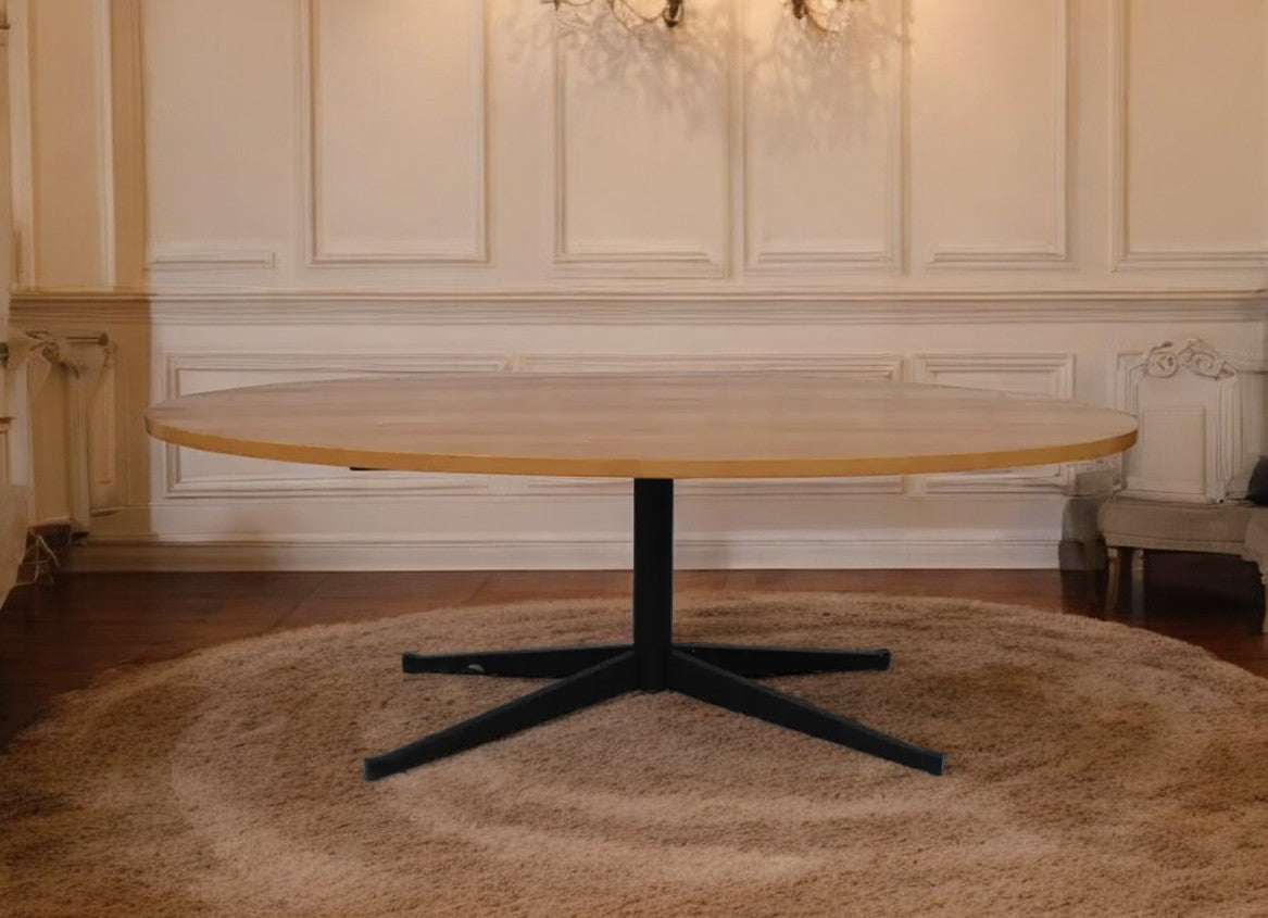 7' Maple Steelcase dining conference table
