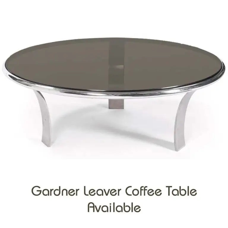 (2) Steelcase Gardner Leaver Stainless Glass Side Table