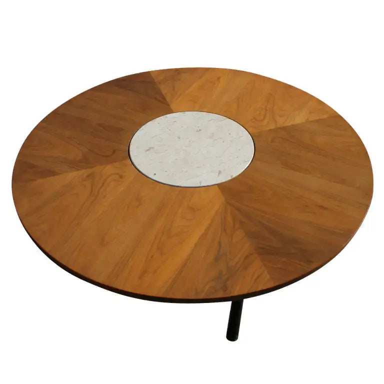 Vintage Harvey Probber Round Marble Coffee Table