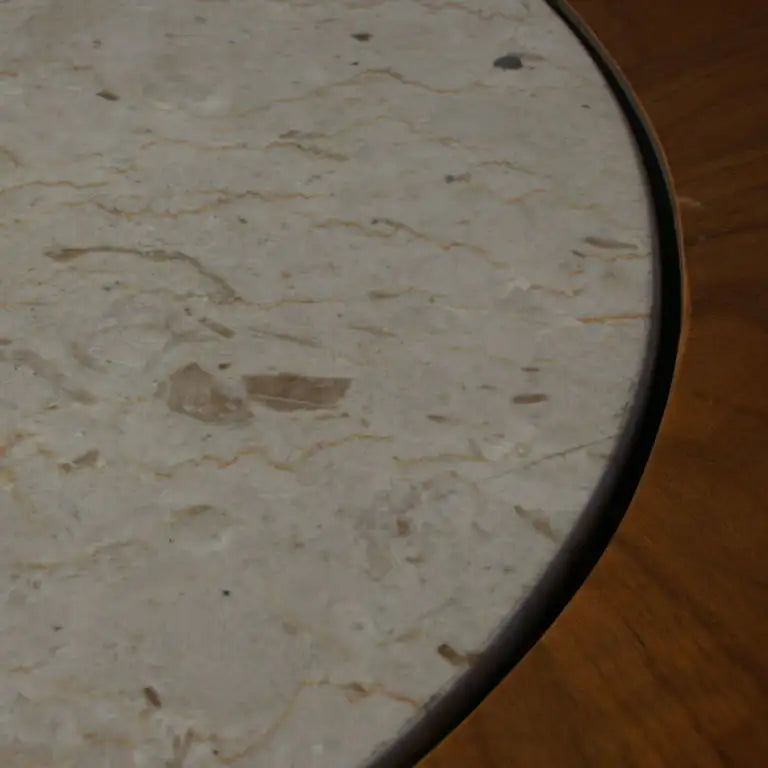 Vintage Harvey Probber Round Marble Coffee Table