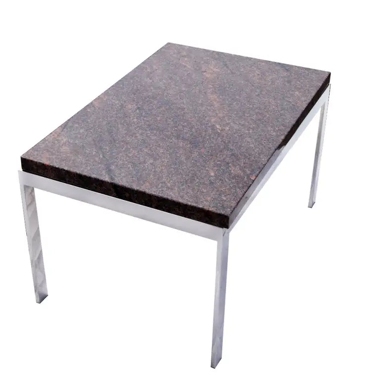 30″ Vintage Granite Chrome Coffee Table