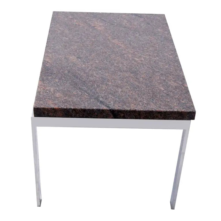 30″ Vintage Granite Chrome Coffee Table