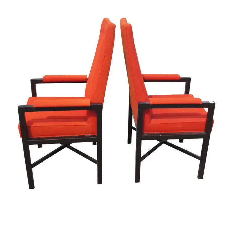 Vintage Red Edward Wormley Dunbar Chairs