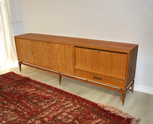98″ Italian breakfront sideboard cabinet credenza from Metro Retro Furniture