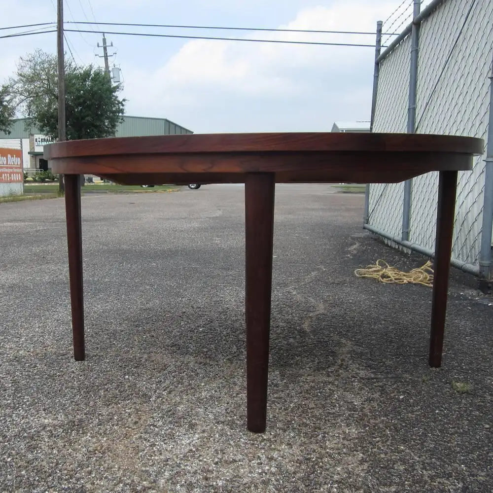51″ Danish Midcentury Modern Rosewood Revolving Table