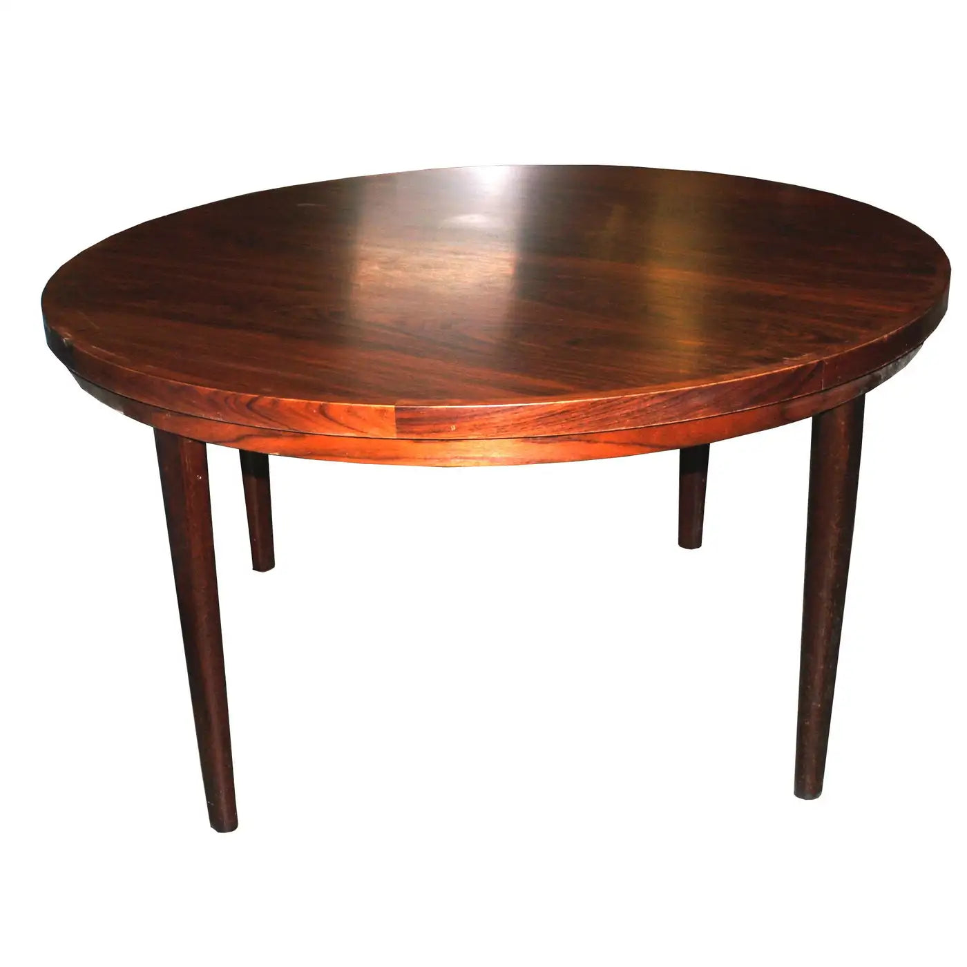 51″ Danish Midcentury Modern Rosewood Revolving Table